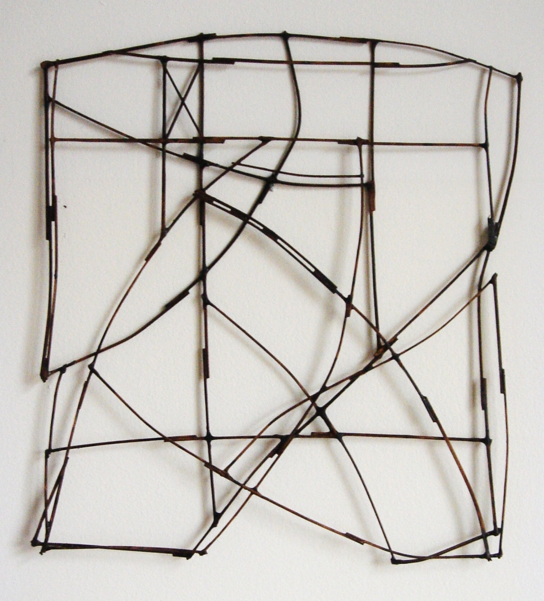 Figure Libre, 2005, Bois peint, 40x40cm