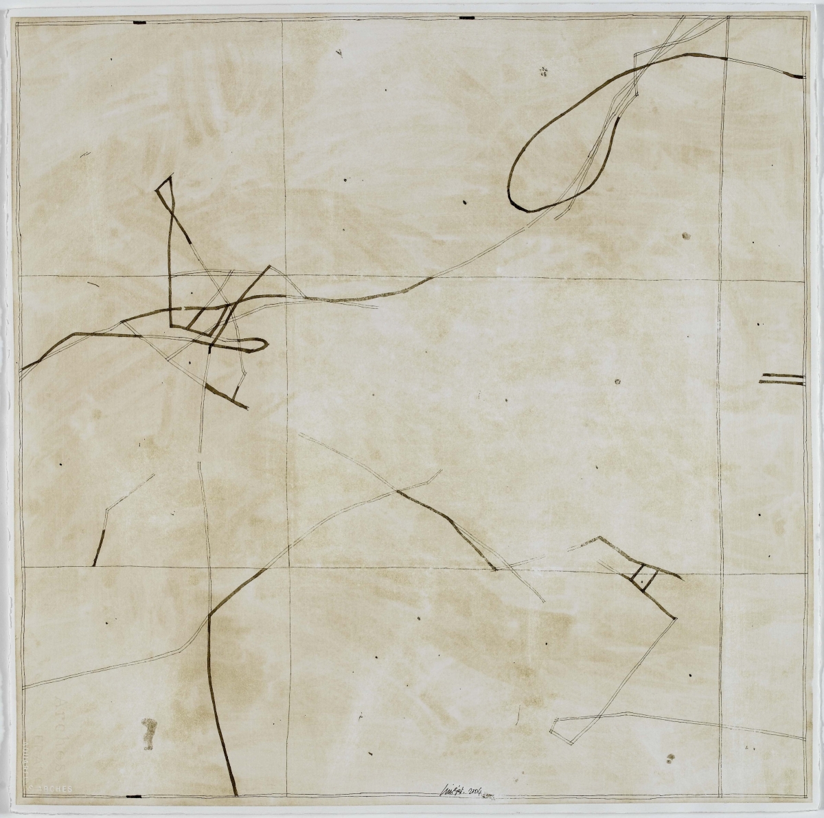 Amorgos, 2004, Encre sur papier, 57x57cm