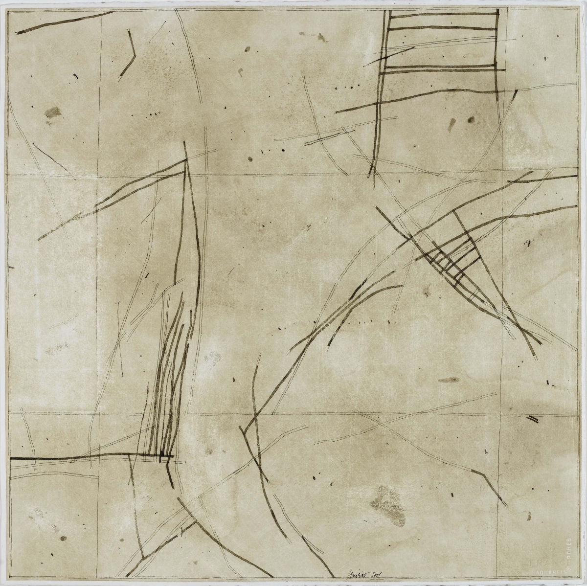 Amorgos, 2007, Encre sur papier, 58x58cm