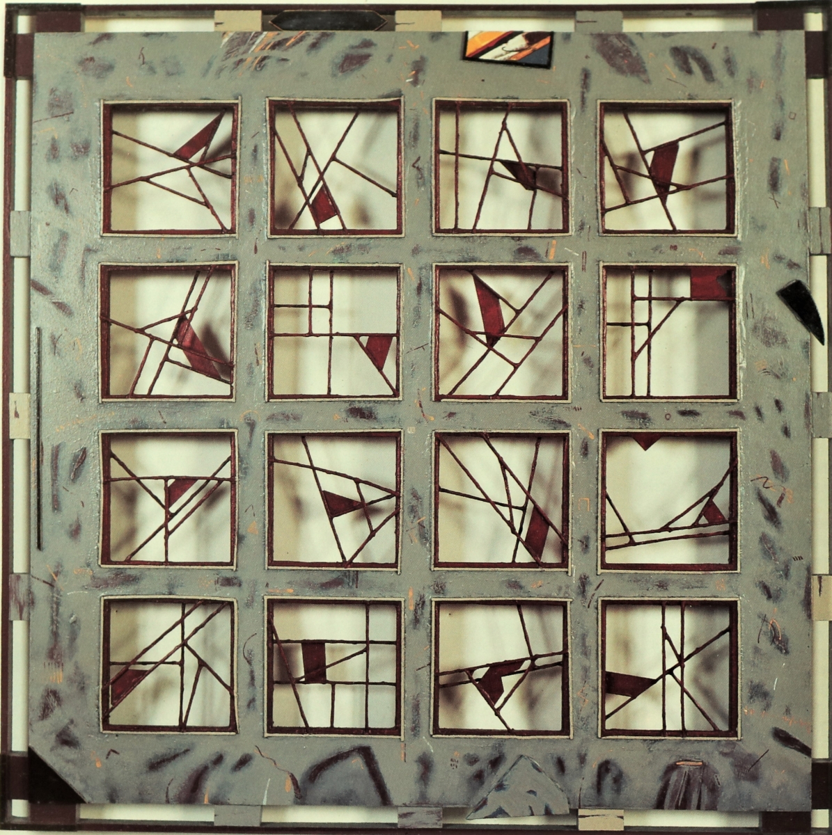 Jours de souffrance, 1990-91, Bois peint, 108x108cm
