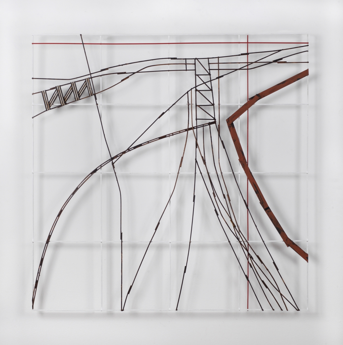 Araman, 2020, Bois peint, 100x100cm