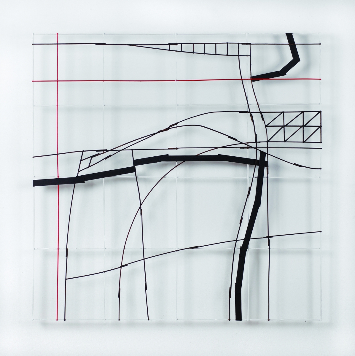 Pravalon, 2020, Bois peint, 100x100cm