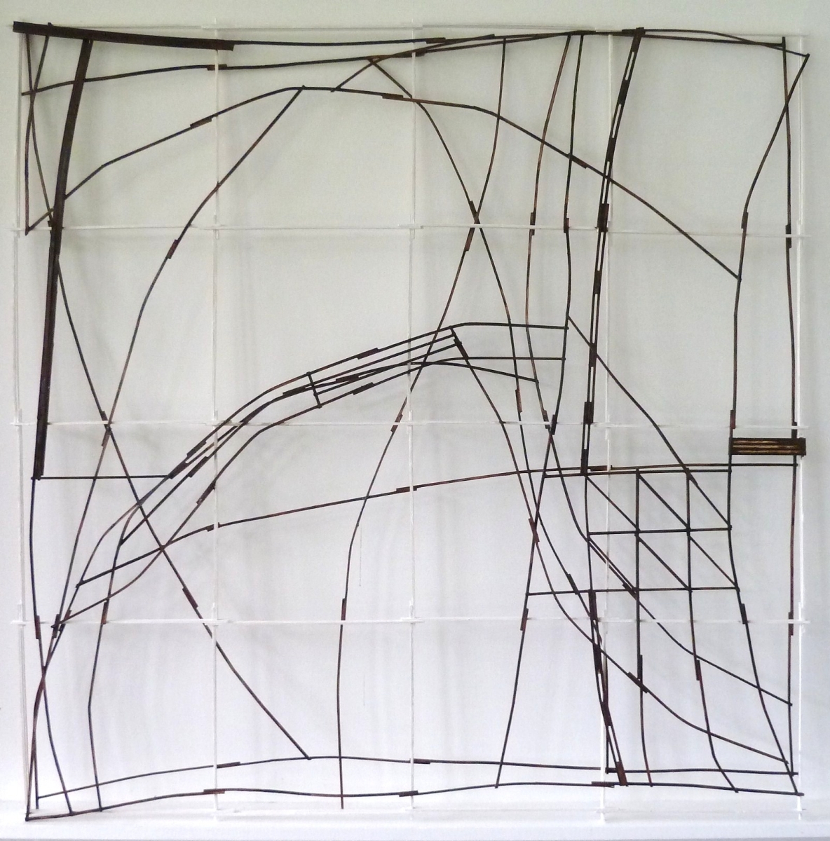 Coordonnées n°315, 2013, Bois peint, 100x100cm