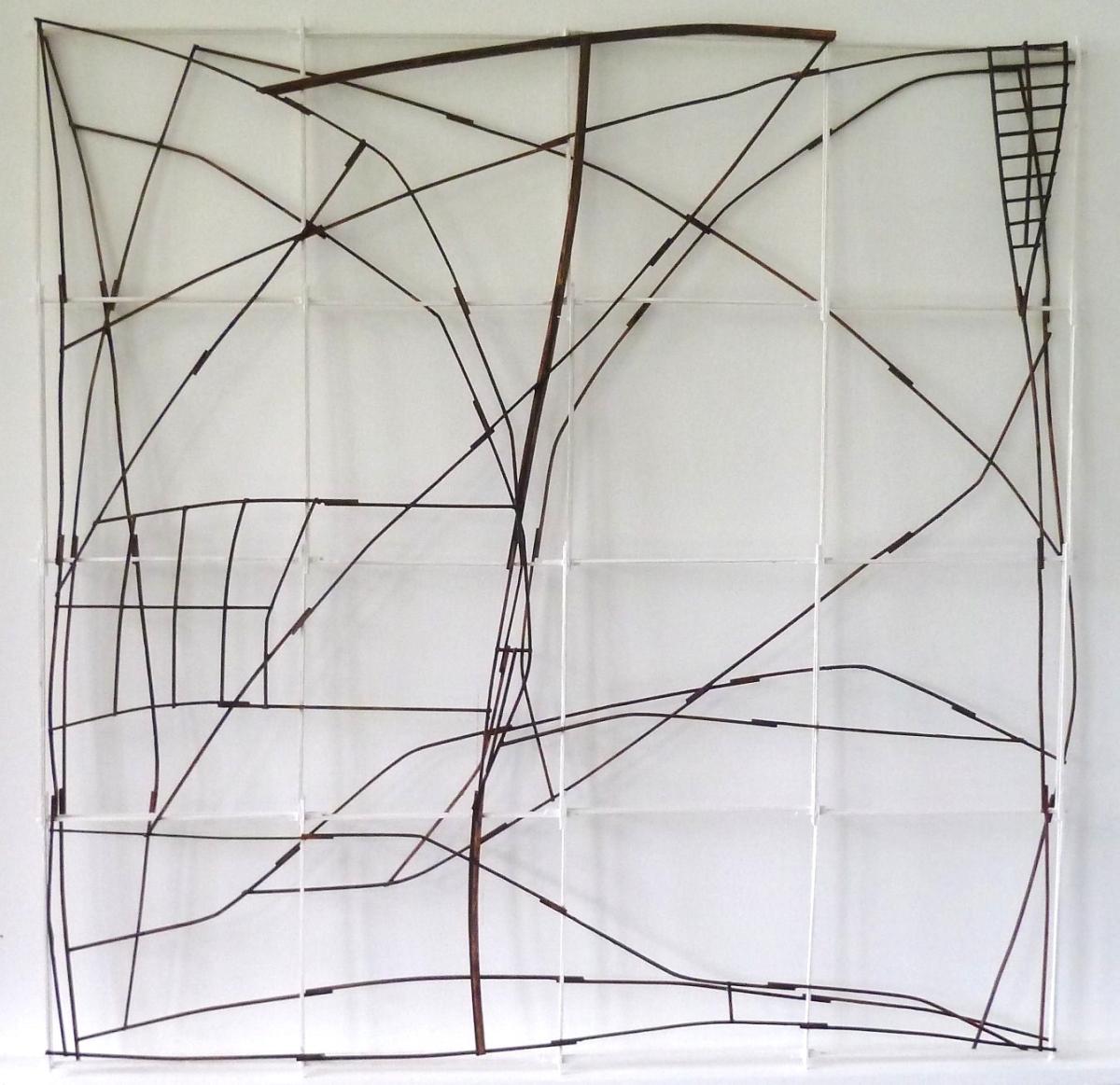 Coordonnées n°316, 2013, Bois peint, 100x100cm
